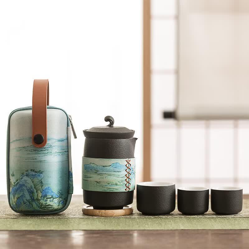 

Portable Ceramic Travel Tea Set