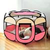 Octagonal Pet Playpen: Folding Cage & Bed for Cats and Dogs