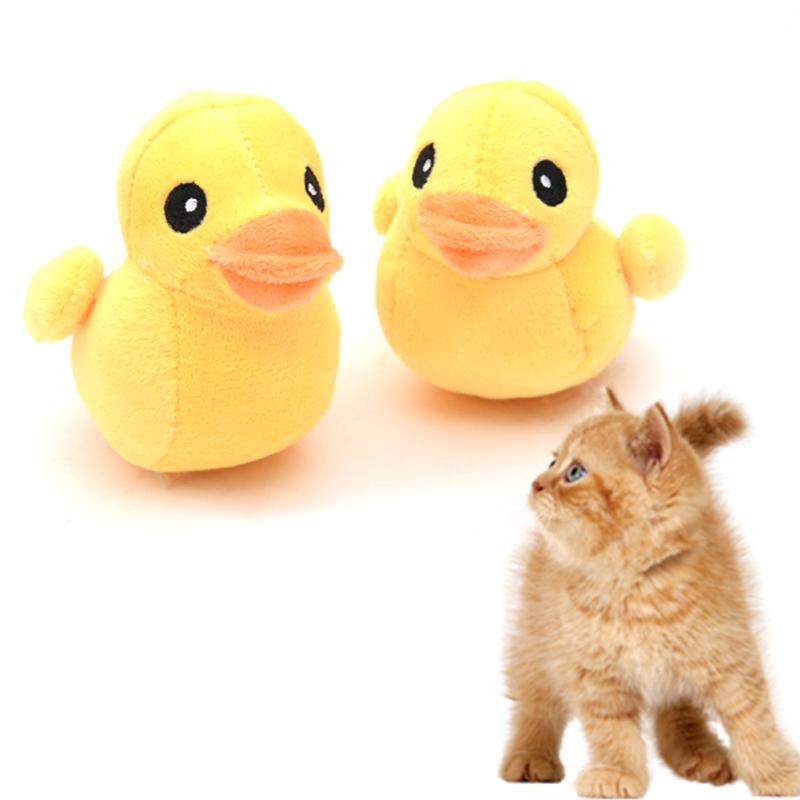 Buy Soft Plush Pet Toy Cute Yellow Duck Squeeze Sound Toy for Cat Dog