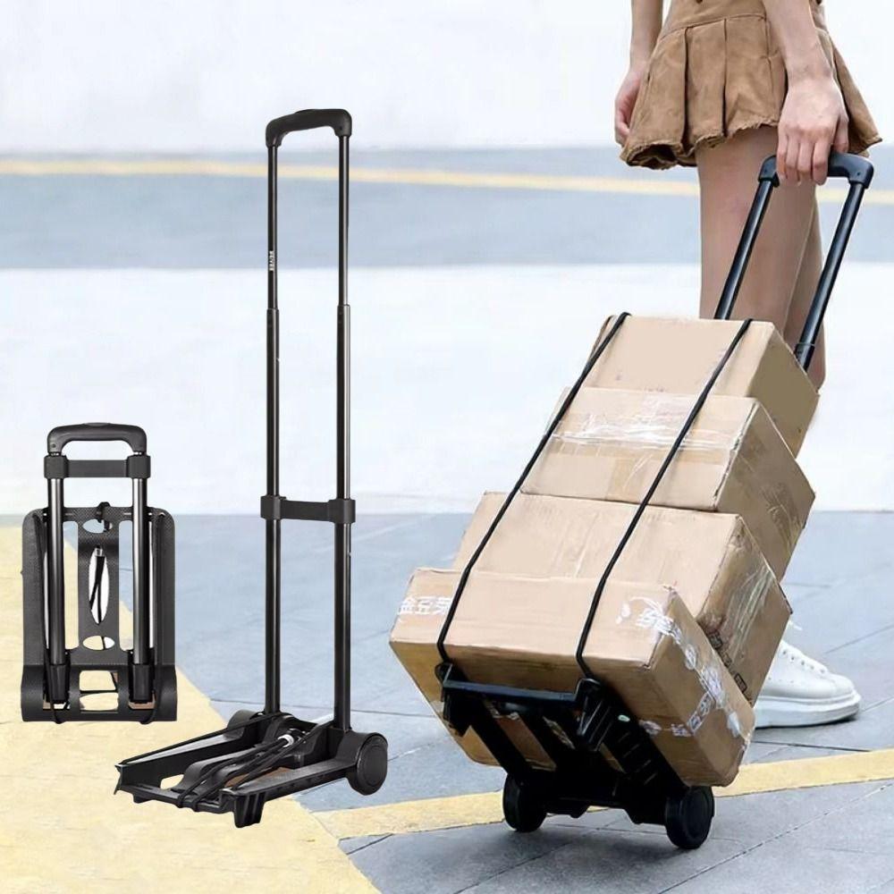 Retractable Folding Hand Truck Labor-Saving Luggage Cart Stable Shopping Cart  Moving