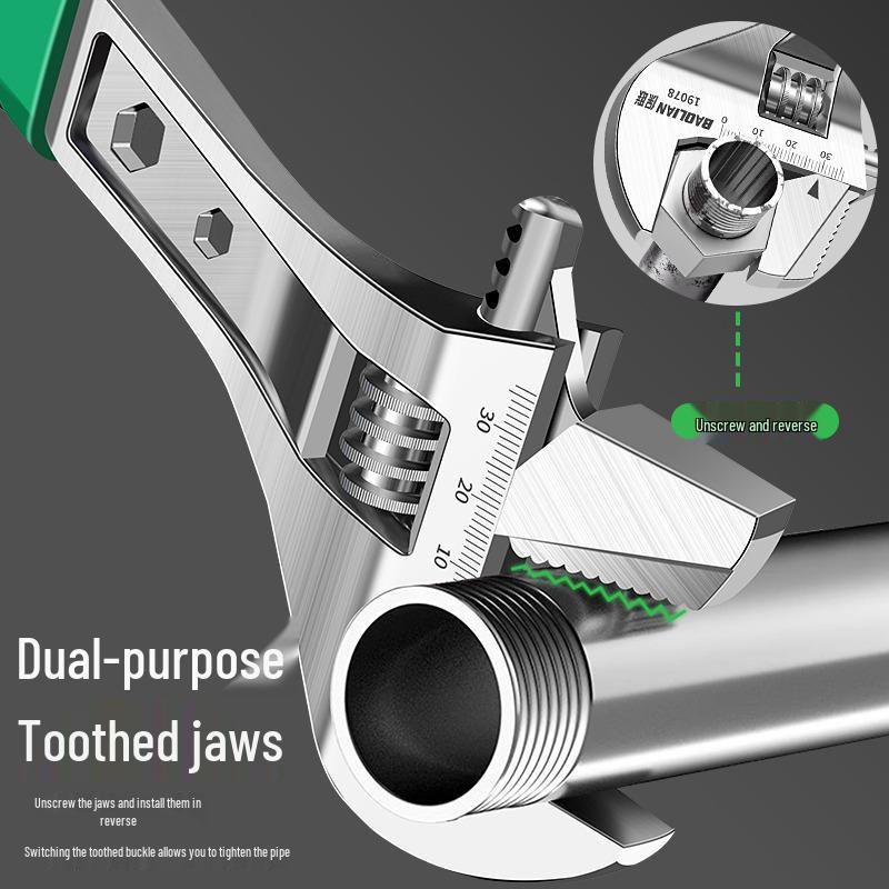 Universal Adjustable Open-End Plumbing Wrench Set - Multifunctional Large Opening Pipe Wrench
