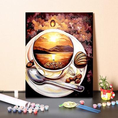DIY-Malen-nach-Zahlen-Ölgemälde-Set, Leinwand, DIY-Ölgemälde nach Zahlen, Wandkunst, Dekorationen für Zuhause, Geschenk, Kunst und Hobbys