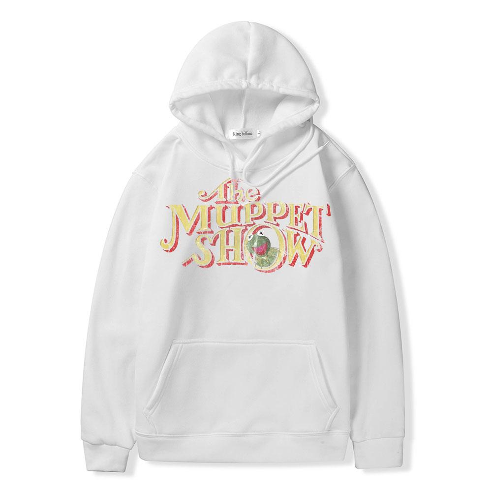 Vintage The Muppet Show Essential Hoodie Lustiges Niedliches Frosch Grafikdruck Sweatshirt Streetwear Herren Damen Lässige Übergroße Hoodies