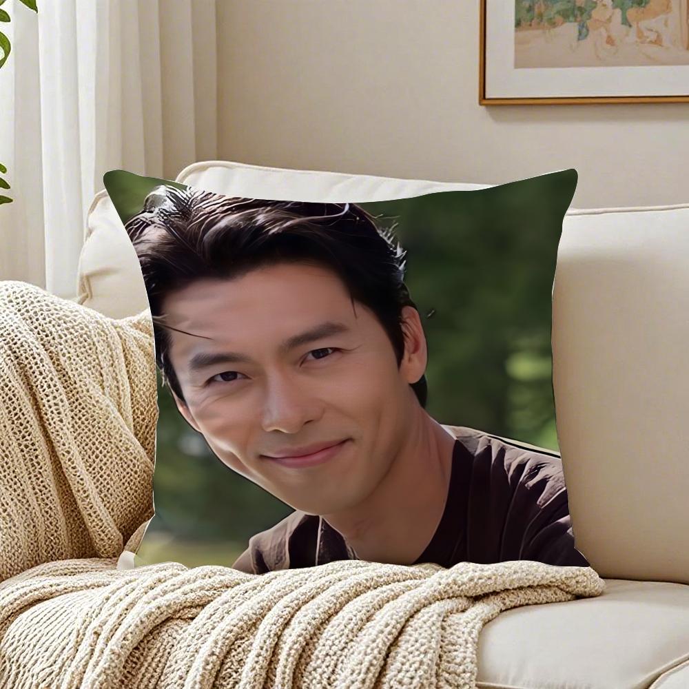 Famous Korean Actor HHyun BBin Cushion Cover Linen Pillowcase Soft for Sofa Bed Home Room Decor