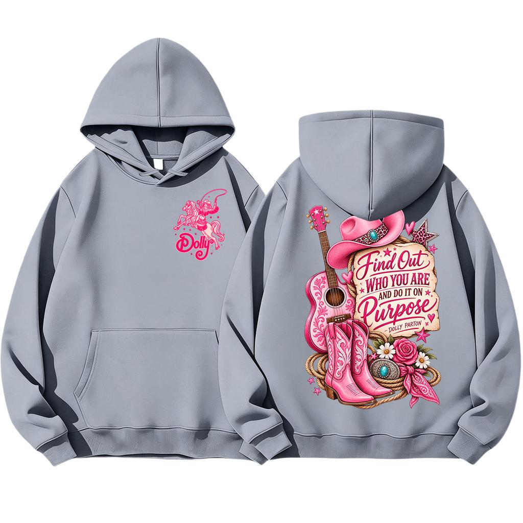 Günlük Rahat Giyim İçin Unisex Hafif Uzun Kollu Baskılı Kapüşonlu Sweatshirt
