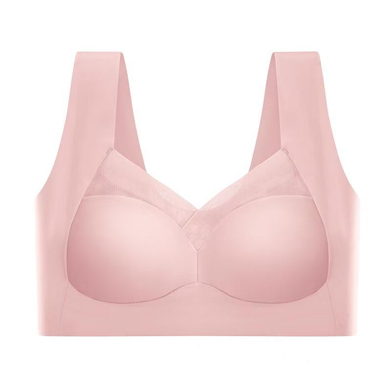 

Seamless Women s Push-Up Bra Full Cup, No Underwire, Anti-Sagging, Ultra-Thin Mold Cup, Fixed Double Shoulder Straps L рожевий