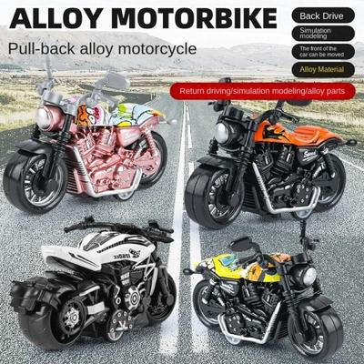 Zinc Zinc Alloy Simulation Locomotive Model Mini Simulation Motorbike  Children's Gift