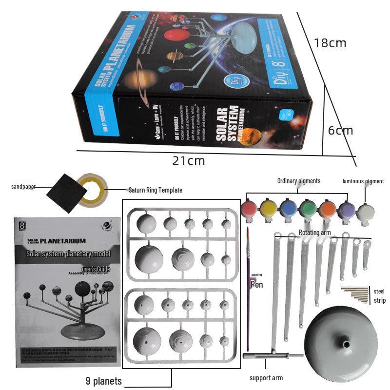 DIY Solar System Model Toy: Educational Nine Planets Orrery for Children