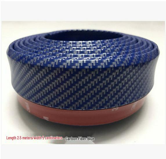 Universal Carbon Fiber Pattern Front Lip Rubber Strip – Anti-Collision Car Modification