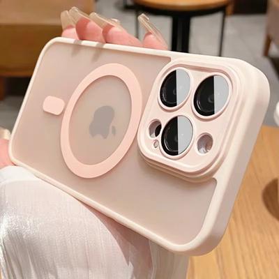 Luxury Magsafe Lens Film Protect Hard Phone Case For IPhone 16 15 14 13 12 11 Pro Max Plus New Magnetic Wireless Charging Cover