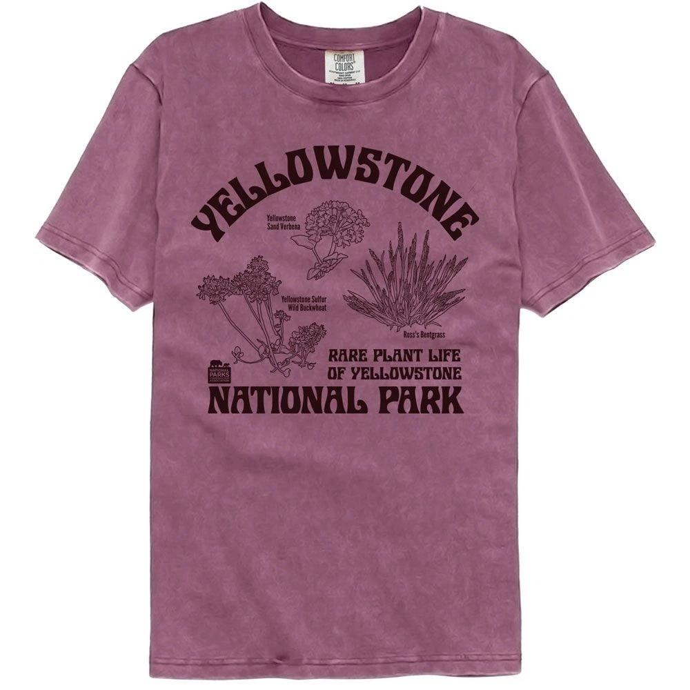 National Parks - Rare Plants Yellowstone - American Classics - Solid Purple Adul 110