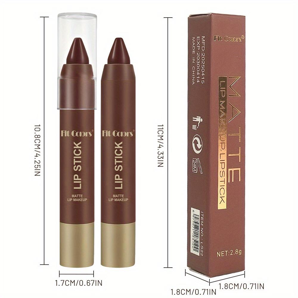 6-Color Chocolate Shaded Matte Lipstick - Rich & Dense Texture, Vibrant Long-Wear, Easy Lip Contouring Lip Gloss Lip Makeup