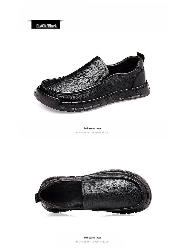 2025 Herren Atmungsaktive Rutschfeste Leder Freizeitschuhe: Frühlings- & Herbstmode