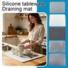 Large Silicone Drying Mat Flexible Thin Design Kitchen Dish Rack Protector Non Slip Heat Resistant Surface for Utensils Glassware and Plates