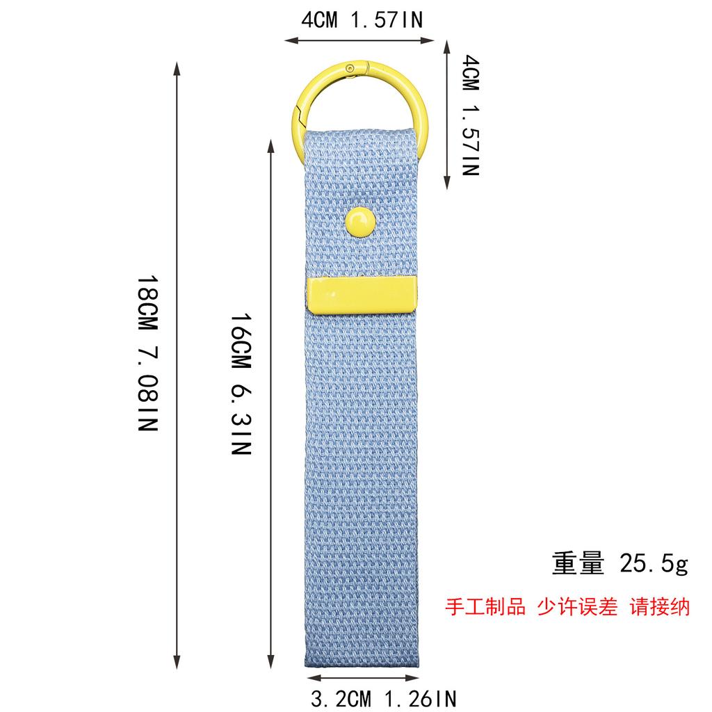 Handmade Diy Decorative Webbing Cloth Sticker Embellished Polyester Webbing Lanyard Korean Version Ins Spring Buckle Bag Pendant