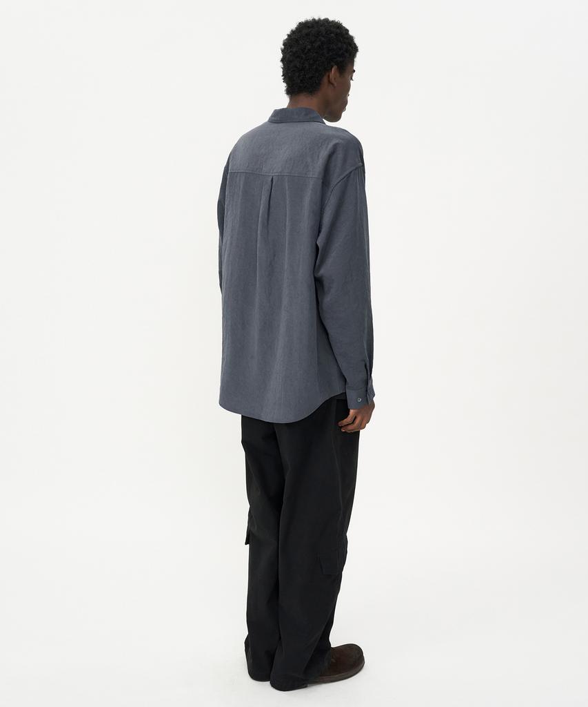 INSILENCE Washed Cotton Cargo Pants Black