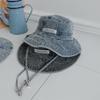 Women's Bucket Hat Washed Jeans Drawcord Hat