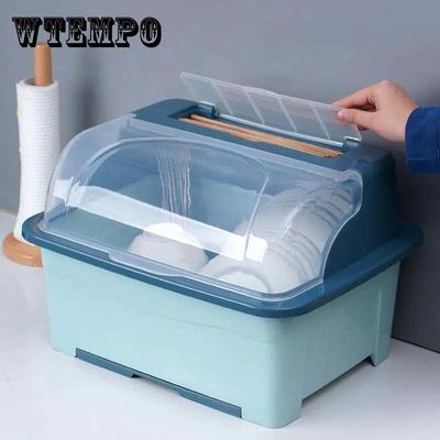 Kitchen Storage Bowl and Chopsticks Box Bowl Drain Rack Kitchen Household Cup Holder with Lid Dish Rack Cupboard