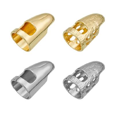 Bagues d'Ongles Gothiques Personnalité Exagérée Manucure Anneaux de Doigts Texture Alliage Parfait pour Halloween Cosplay et Fêtes