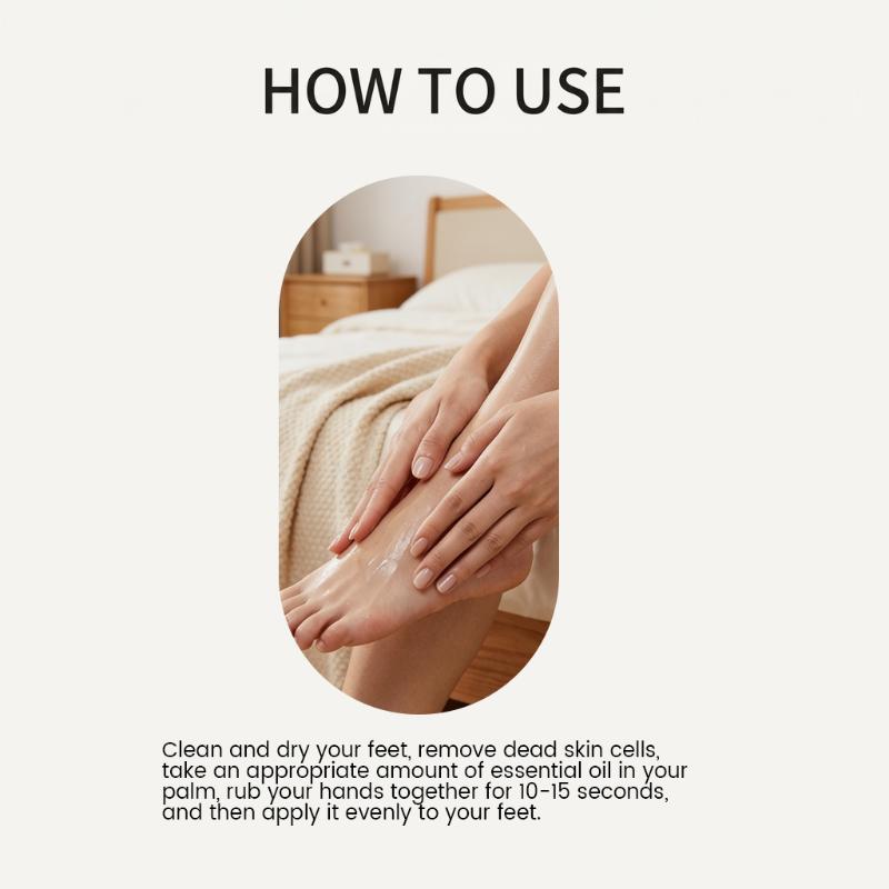 Foot Massage Essential Oil Gentle Softening Foot Skin Lightweight Fast Absorbing Daily Foot Care Massage Oil one size