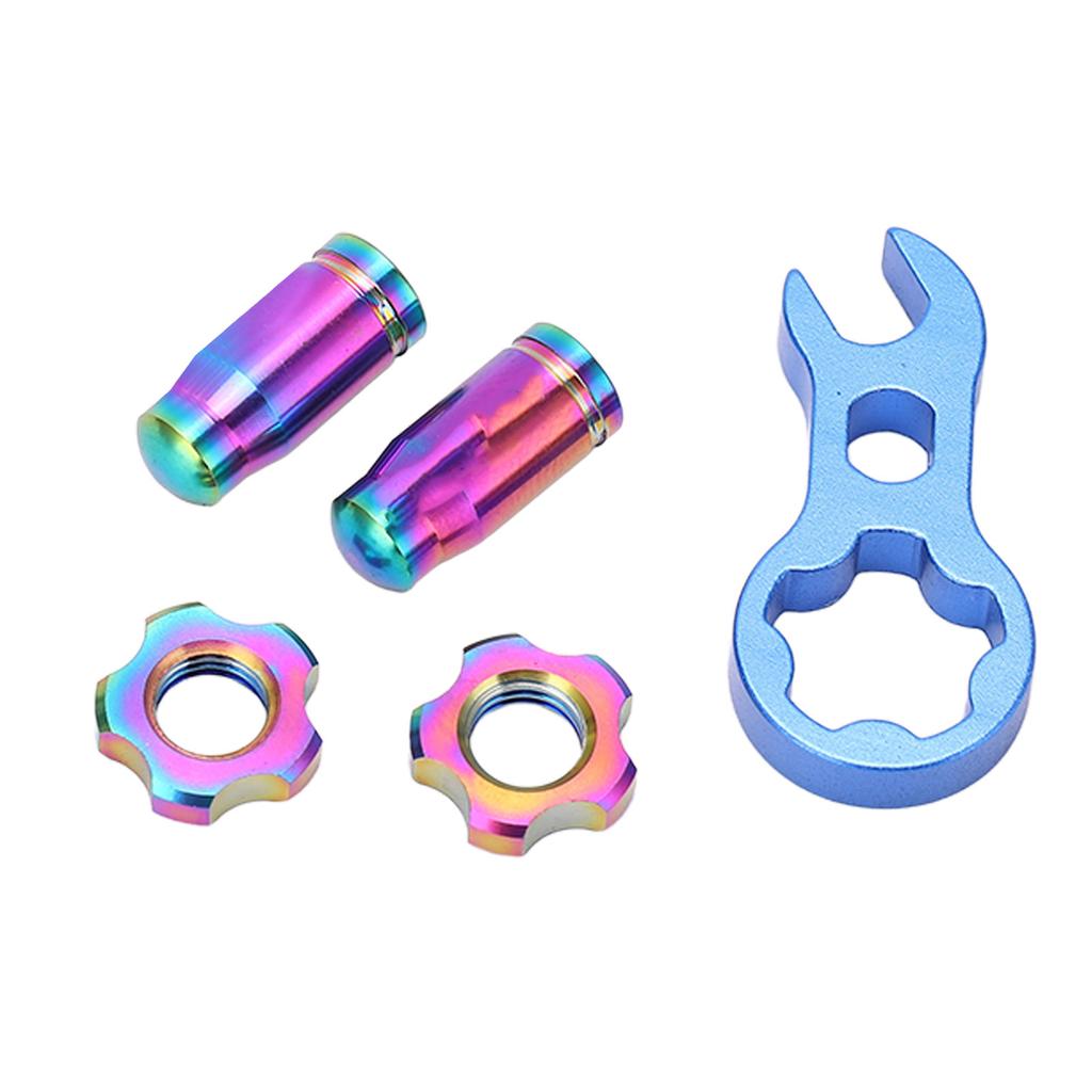   7pcs   Alloy     Valve   Strong Hardness Bike Tire Valve Cover Nut Set