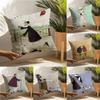 Pillow Case Cotton Linen Fabric Square Zipper Pillowcase Home Decorative Living Room Minimalist Art Style S-Sam Toft Art 2