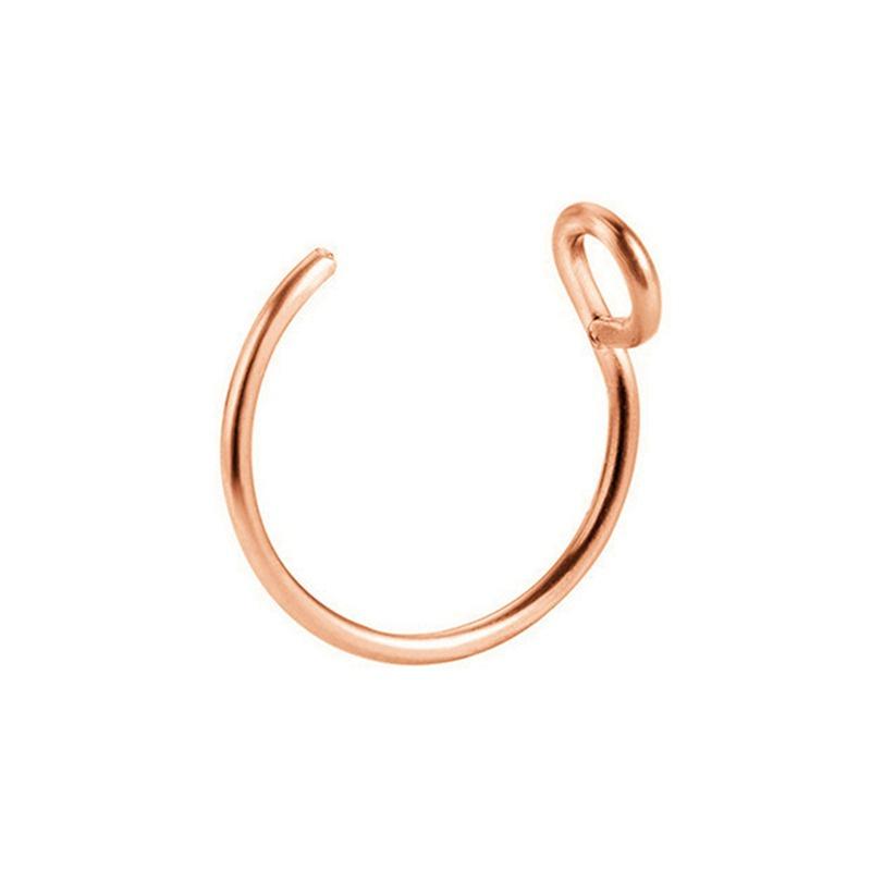 U Shaped Fake Nose Ring Hoop Septum Rings Stainless Steel Nose Piercing Fake Piercing Pircing Labret Garment Accessories