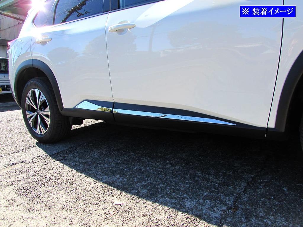 BRIGHTZ T33 SNT33 Super Mirror Finish Stainless Steel Plated Side Door Molding 4PC SNT33 ST33 NT33 SNT ST NT T 33 X-Trail SID-MOL-161 X-Trail