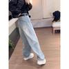 Plus Size White Straight Leg Jeans for Women - Autumn 2025 Slimming Loose Fit Pants for Curvy Girls