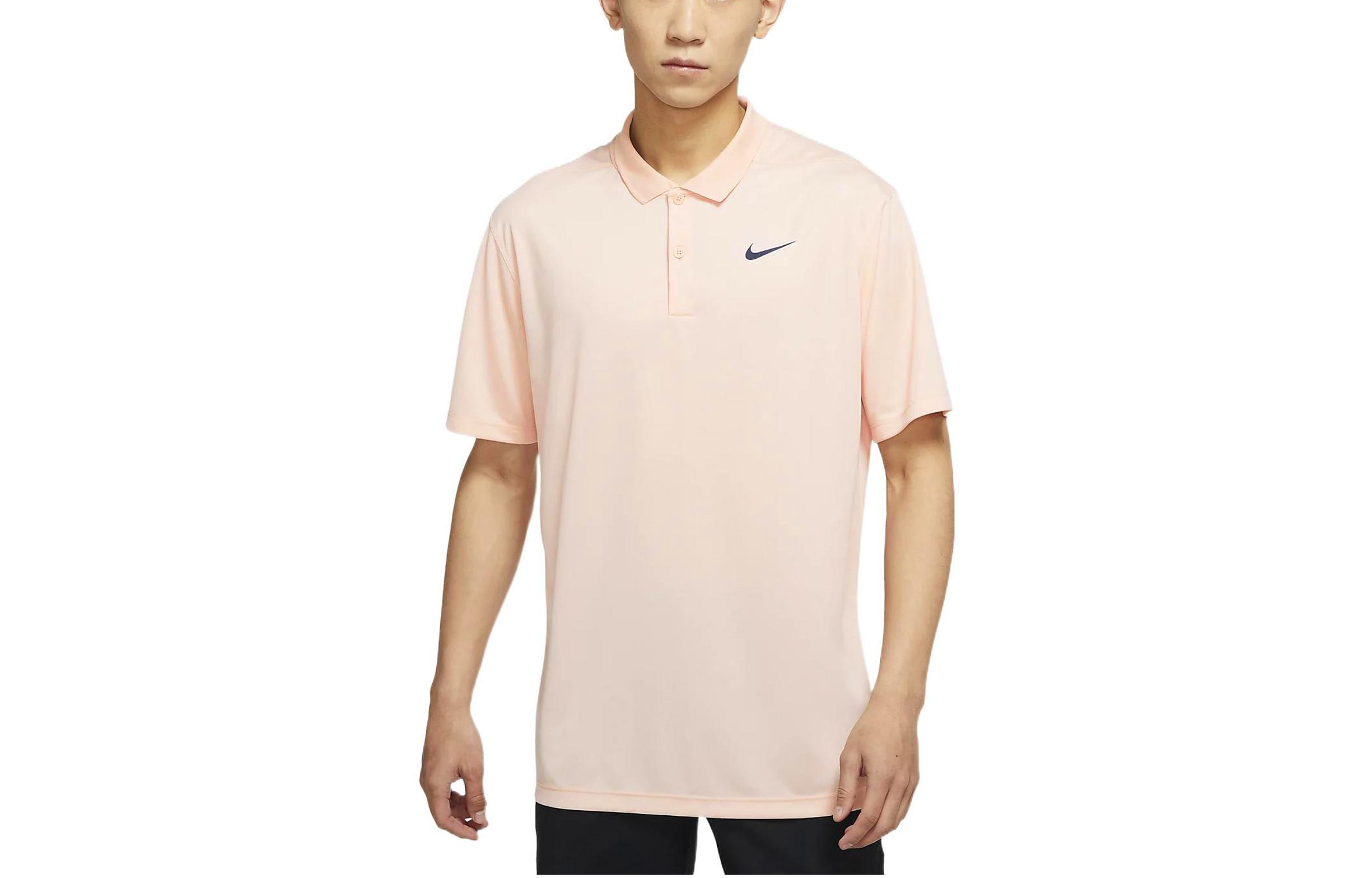 Nike Polo Shirts Men s Orange Pink Polo Collar Moderate Straight Fit DH0823-800 L