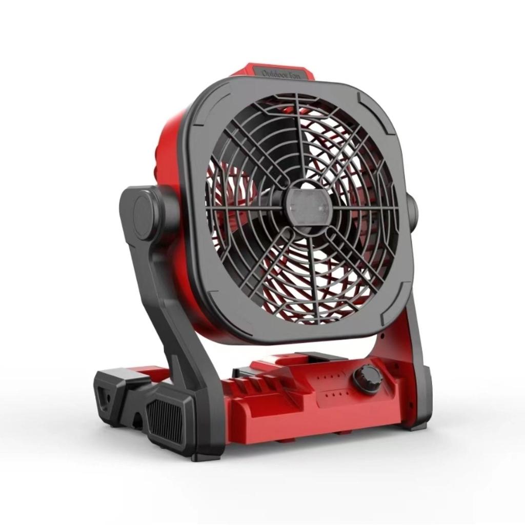 Dual-Use Cordless Lithium Battery Fan for Outdoor and Camping - Compatible with DeWalt, Makita, Milwaukee.