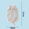 Cute Cartoon Cat Hanging Hand Towel Coral Fleece Non-shedding Thick Cloth High Appearance Level Kitchen Bathroom Absorbent Towel