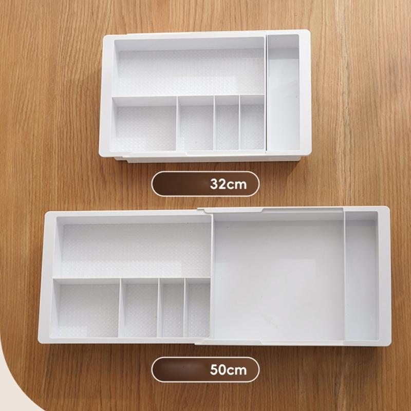 Space Saving Plastic Multi Compartment Organiser Drawer Box For Stationery Electronics Storage Smooth Sliding Drawers
