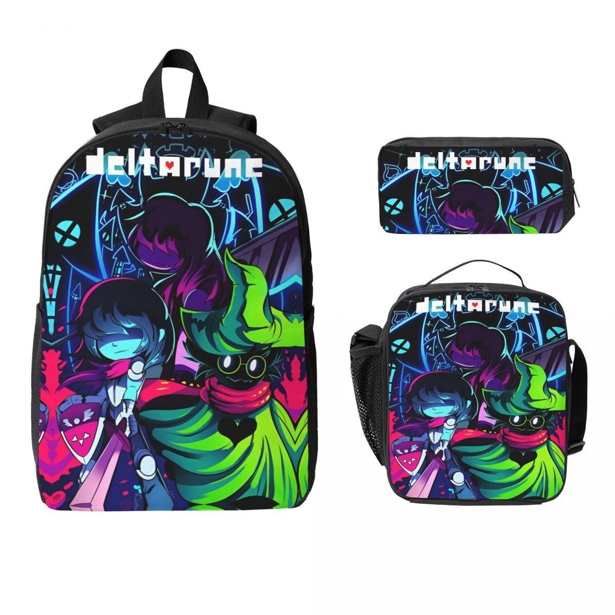 3 gab. Deltarune spēles drukas mugursomu