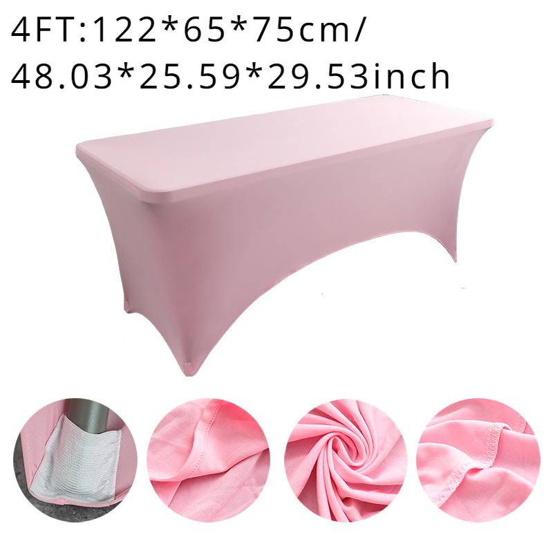 High-Grade Hotel Restaurant Wedding Banquet Decoration Solid Color Square Tablecloth Elastic Table Cover
