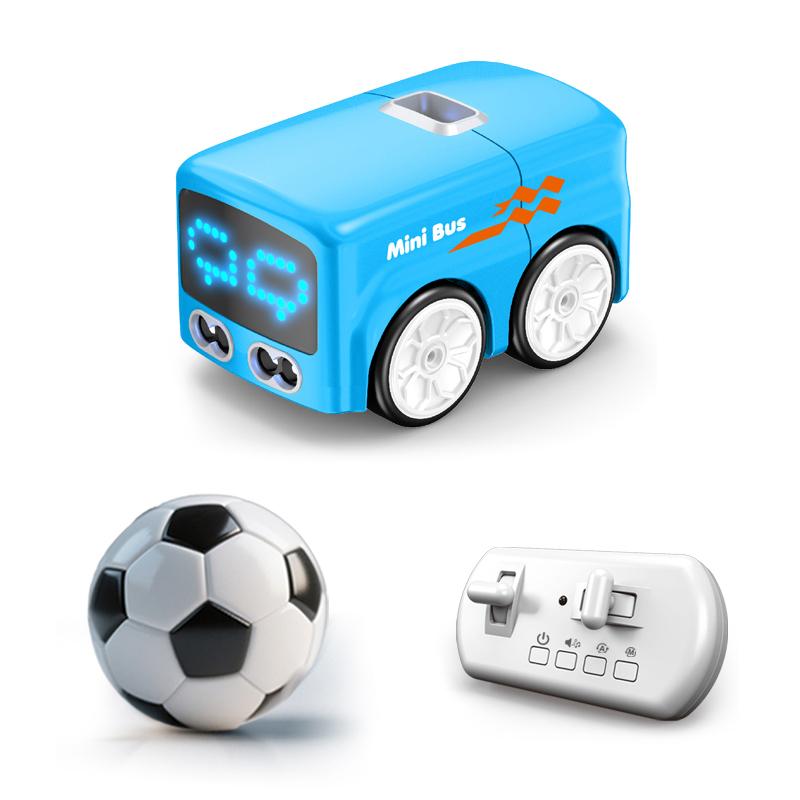 

Rc Intelligent Sensing Car Led Remote Control Small Bus Gesture Obstacle Avoidance Follow Patrol Line Driving Desktop Kids Toys