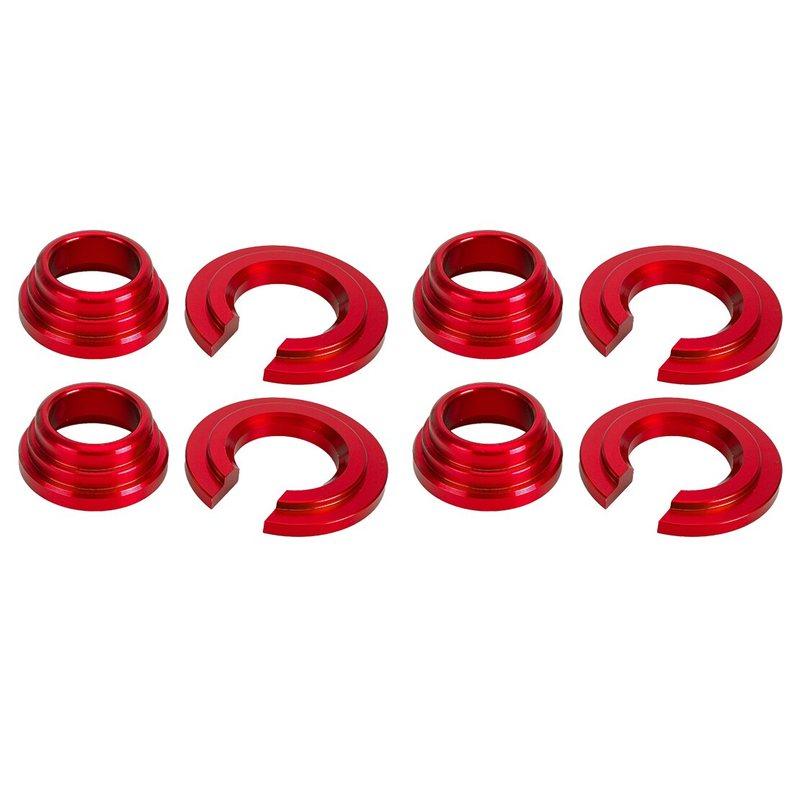 

100715-RD Car Rear Sub Frame Bushing Collars Set Kit Fit for Nissan Maxima 300ZX 240SX 180SX Silvia Red Aluminum
