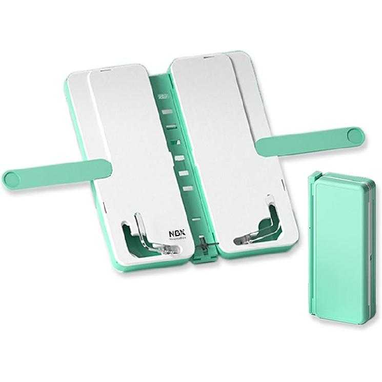 

Детская подставка для книг для чтения, без рук, складные и портативные настольные держатели для книг, дисплей, регулируемые зажимы для страниц для учебника, планшета, мобильного телефона зелёный