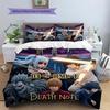 Death Note Patterned Pillowcase & Duvet Cover Set Anime Style Bedroom Decor Great Gift for Enthusiasts YUN6518