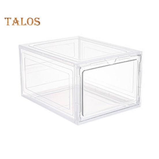 

Прозрачный ящик для хранения обуви с магнитной дверью, большой емкости, штабелируемый, прозрачный, пылезащитный, контейнер-органайзер для обуви Front Open белый