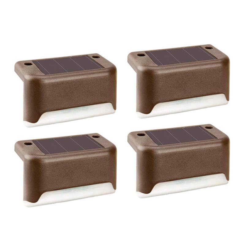 4 Pack LED Solar Deck Lights Waterproof for Garden Pathway Yard Patio