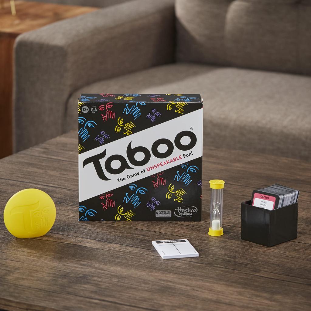 Hasbro Gaming Taboo Classic Game, Party Word Guessing Game for Adults and Teens, Board Game for 4+ Players, Ages 13+