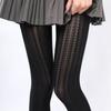 Elegant Vertical Heart Pattern Tights Stockings for Parties and Dates Women Solid Color Silk Pantyhose Leggings Hosiery