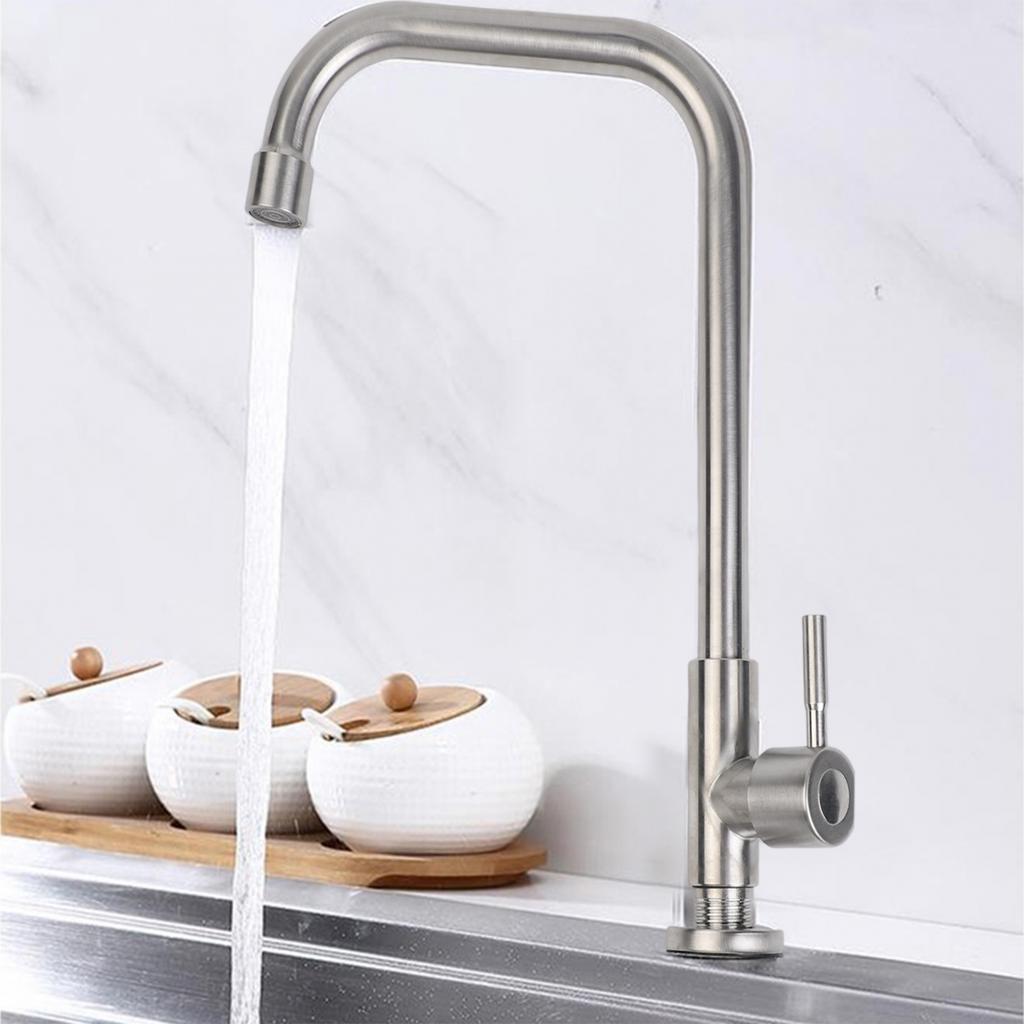 Kitchen Faucet Stainless Steel Water Purifier Save Water Silver
