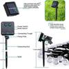 Solar Crystal Globe LED String Lights, 8 Modes IP65 Waterproof Fairy Garland, Solar Christmas Light for Garden Party Outdoor Decor