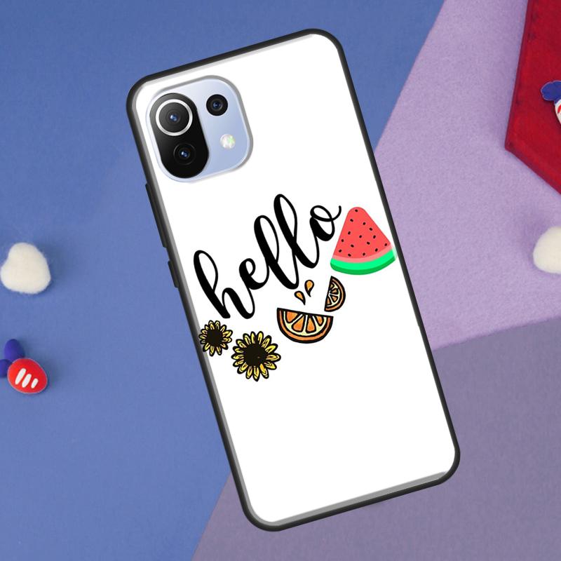 Hello Summer Flowers Cover For Xiaomi 14 Ultra 13 11T 12T 13T 14T Pro POCO X6 X7 Pro X3 X5 F3 F5 F6 M6 Pro Case