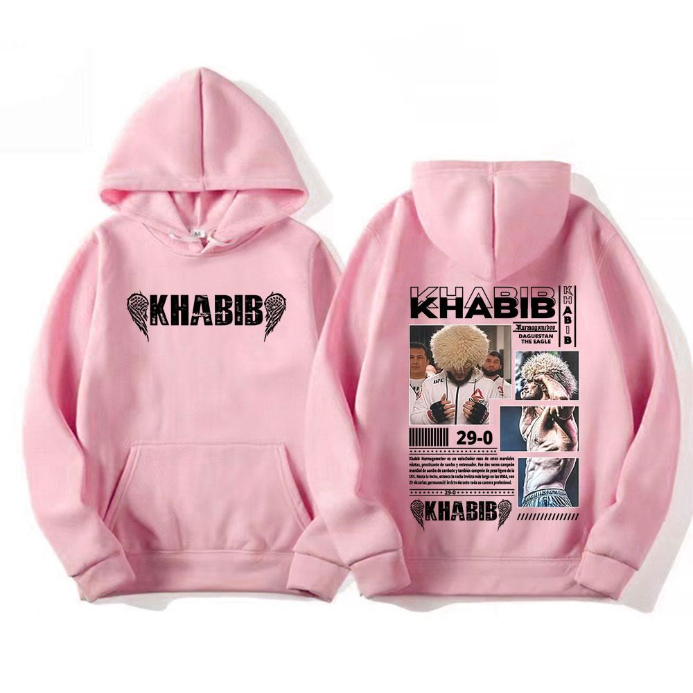 Khabib Nurmagomedov Fighting Graphic Hoodies Men's Clothing Harajuku Retro Long Sleeve Oversized Sweatshirt