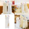 Plush Star Cat Long Animal Pillow With Sleepcap Design For Girls Sleep Relaxation Bedside Support