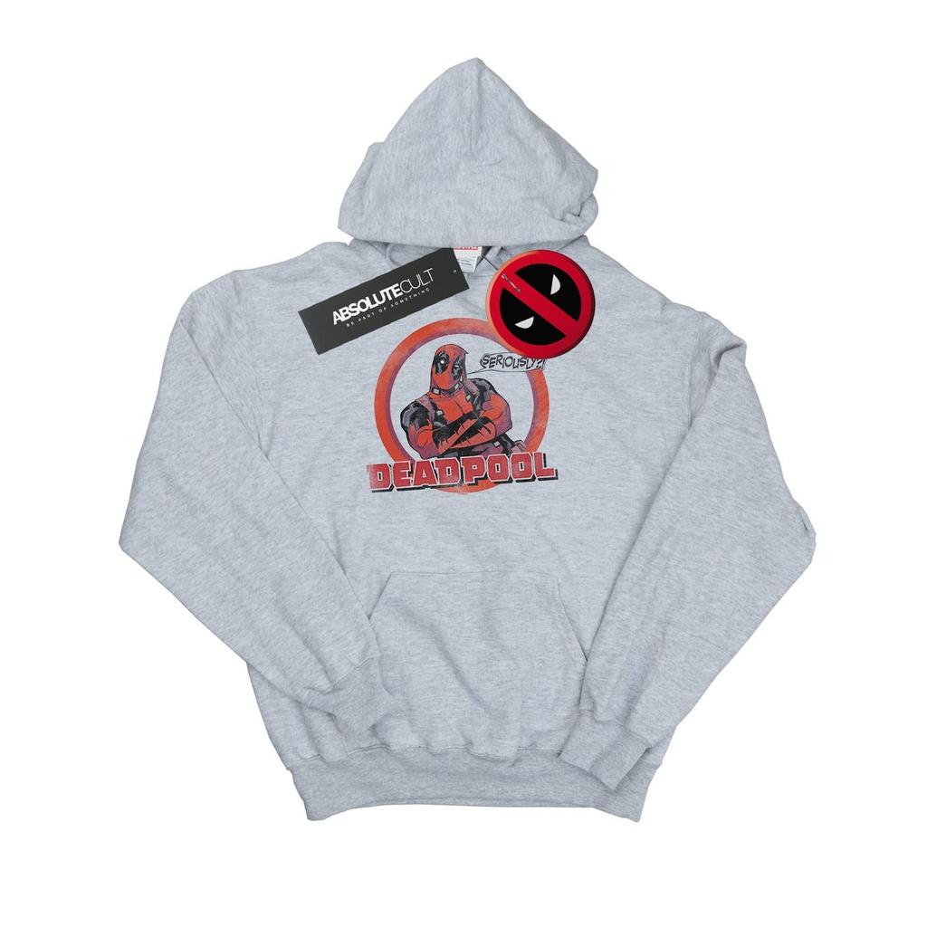 Marvel Womens/Ladies Deadpool Seriously Speech Bubble Hoodie