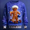 Women's, and Teenagers' Ugly Christmas Sweaters, Christmas Gingerbread Man Patterned Round Neck Sportswear Y2k Clothes